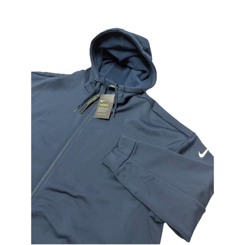 Nike Therma-FIT One Womens Oversized Full-Zip Fleece Hoodie Navy Plus Size 2X